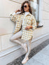 DAMEN KARO-OVERSIZEJACKE MIT TASCHEN | CASUAL-LOOK